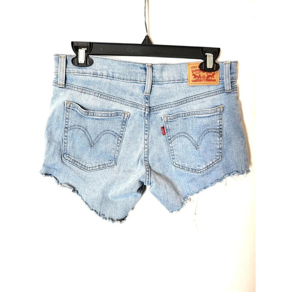 Levi's Raw Hem Denim Shorts 28 - Picture 2 of 5